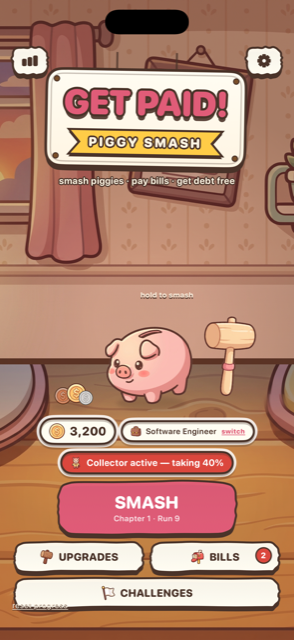 The Get Paid main screen